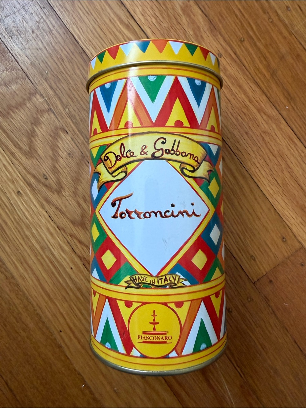 Dolce & Gabbana Yellow Multicolor Torroncini Decorative Tin